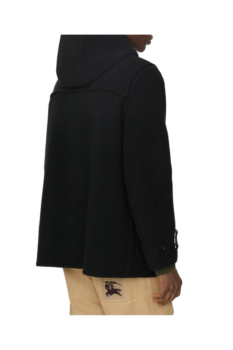 Short Wool Harrogate Duffle Coat, Alternate, color, Black