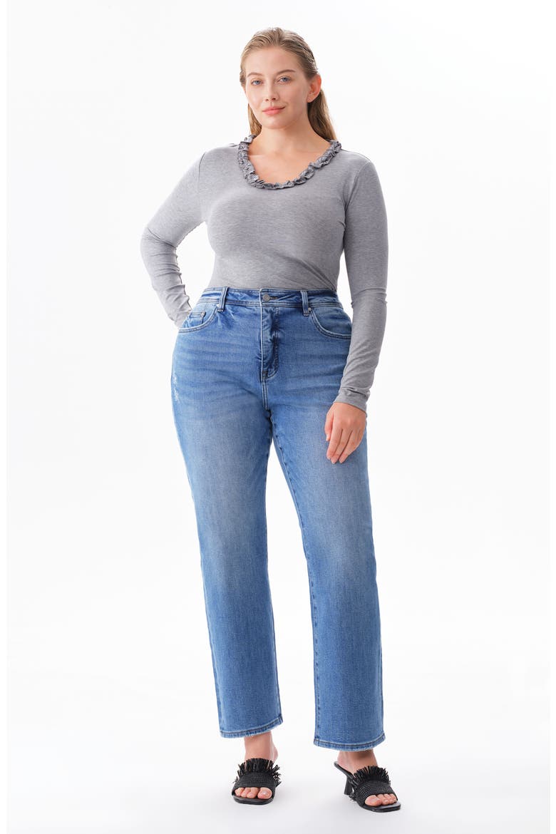 Super High Waist Straight Leg Jeans, Alternate, color, 51 PEGASI B