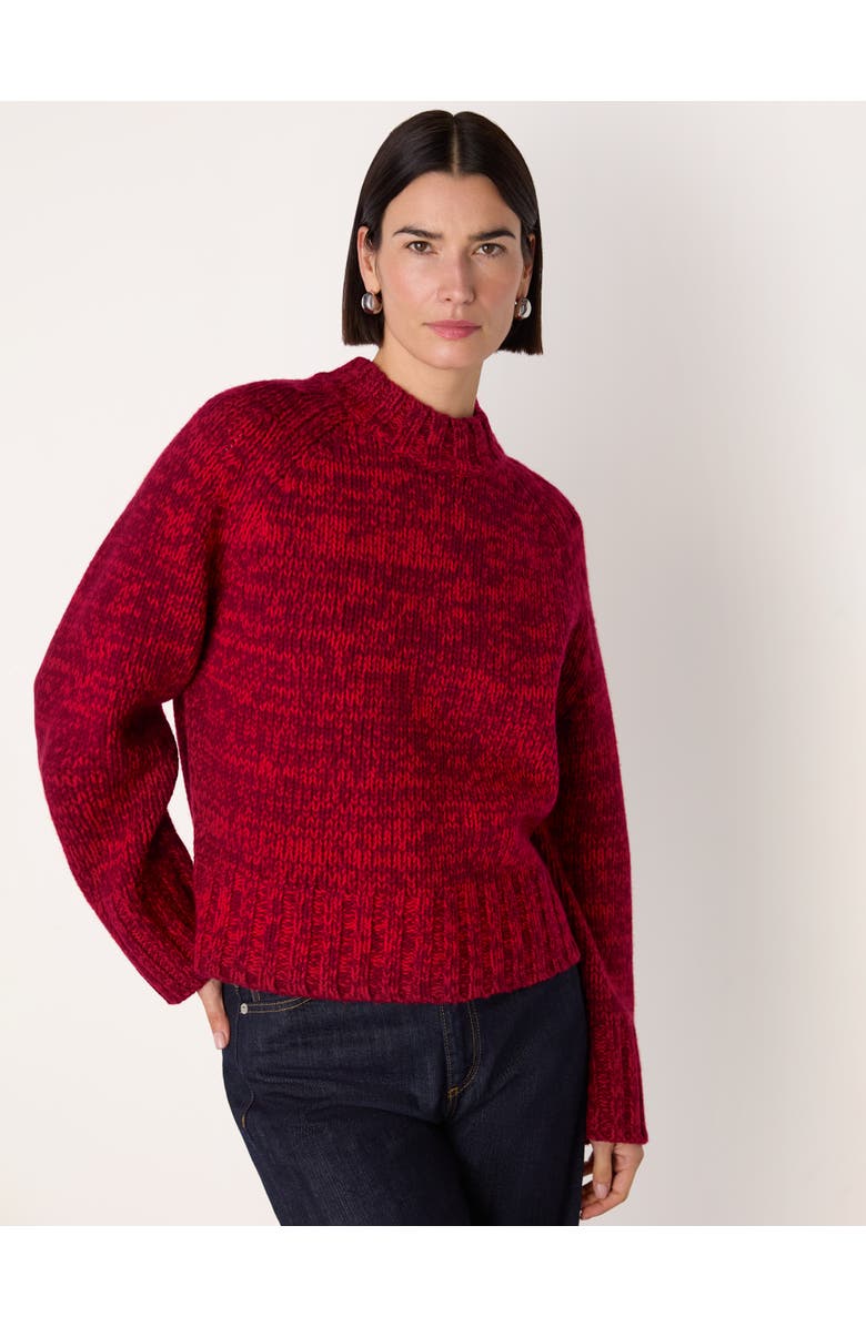 Whistles Chunky Wool Fleck Knit Sweater, Main, color, Red/Multi