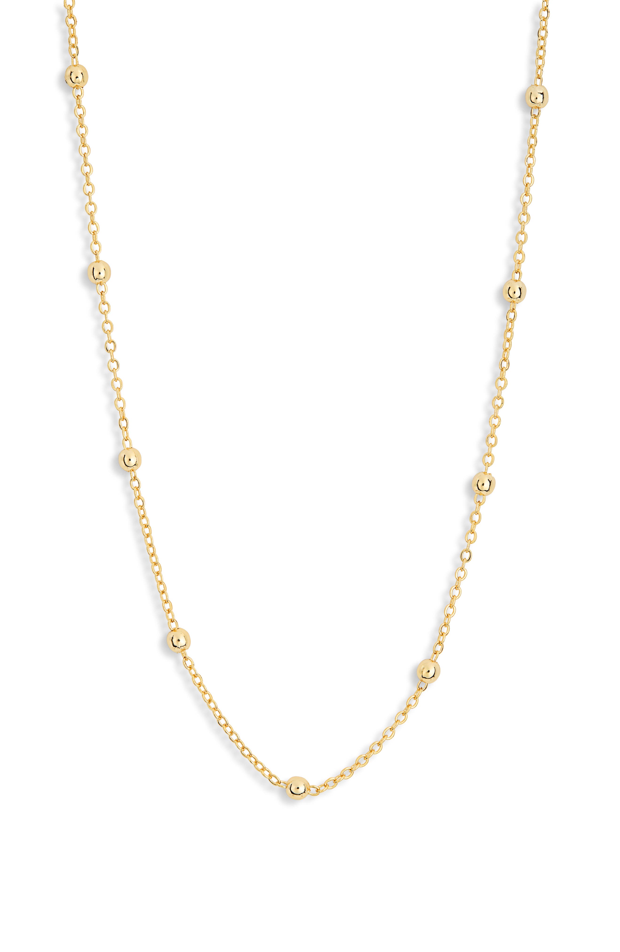 NORDSTROM RACK Demi-Fine Ball Station Chain Necklace