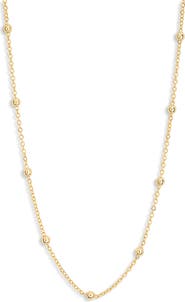 NORDSTROM RACK Demi-Fine Ball Station Chain Necklace