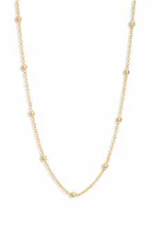 NORDSTROM RACK Demi-Fine Ball Station Chain Necklace