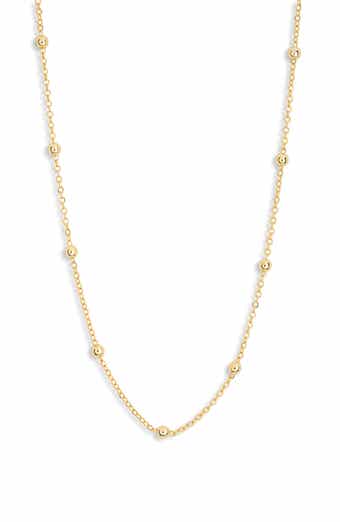 NORDSTROM RACK Demi-Fine Ball Station Chain Necklace