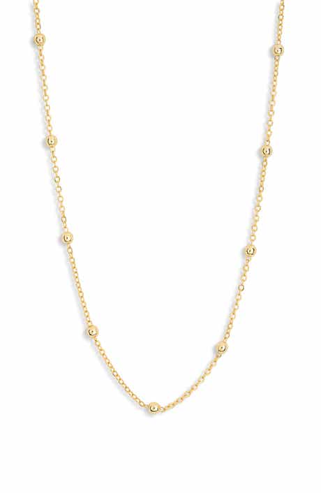 NORDSTROM RACK Demi-Fine Ball Station Chain Necklace