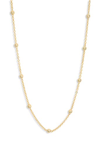 Nordstrom Rack Demi-fine Ball Station Chain Necklace In Gold