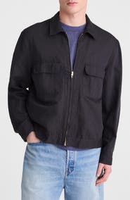 Madewell Zip Front Organic Cotton & Linen Jacket
