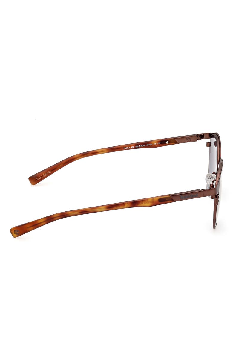 Timberland 53mm Polarized Round Sunglasses, Alternate, color,