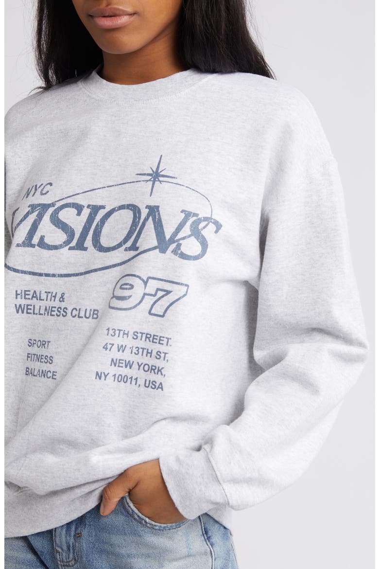 Origins Fleece Graphic Sweatshirt, Alternate, color, GREY MARL