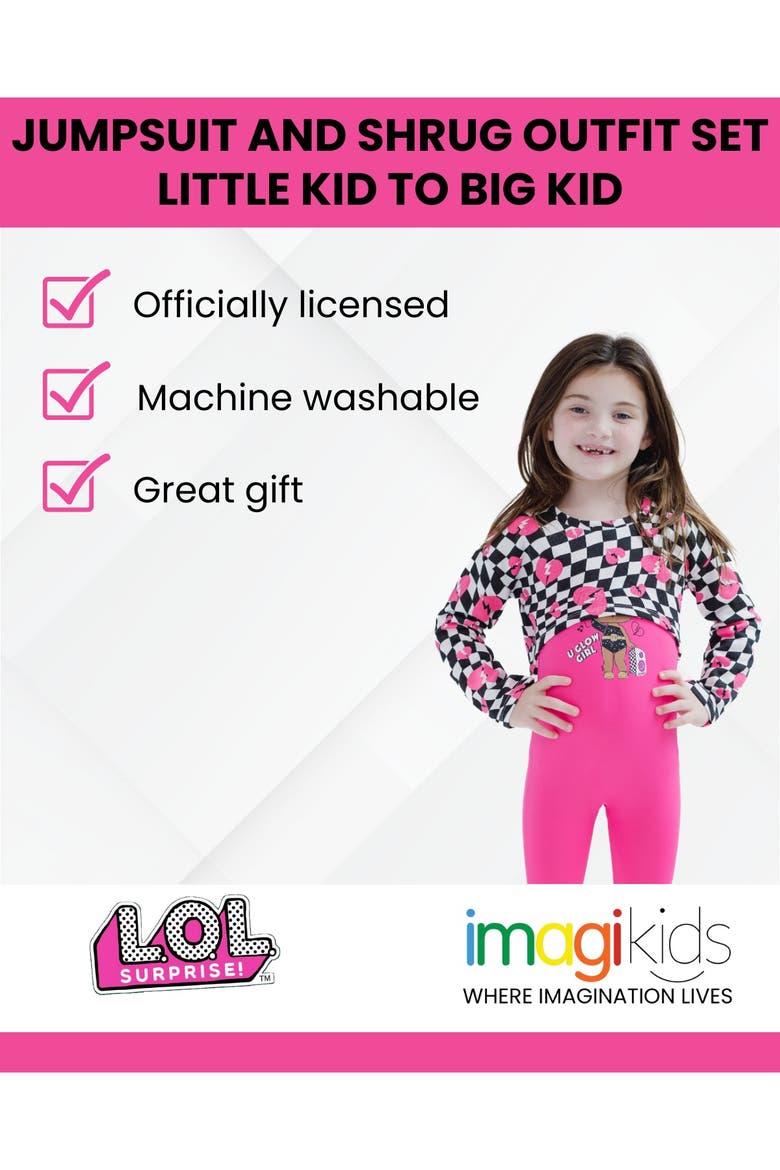 Queen Bee Fleece Cropped Top and Jumpsuit Set, Alternate, color, Queen Bee Pink