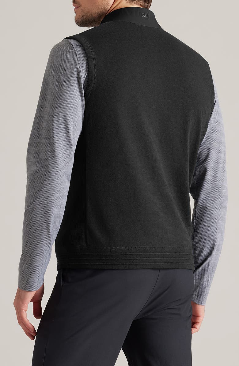 Rhone Commuter Zip Sweater Vest, Alternate, color, Black