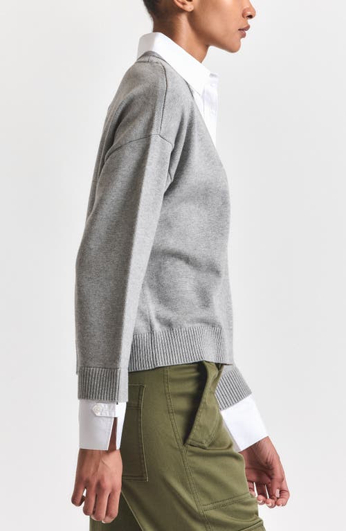 Derek Lam 10 Crosby Rida Cotton Blend Mixed Media Sweater In Multi