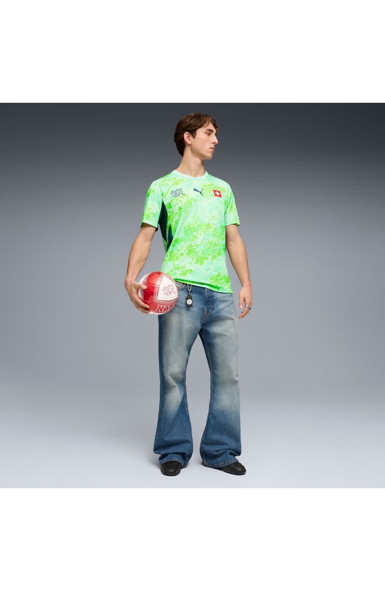 PUMA Men's Puma Green Switzerland National Team 2026 Away Replica Jersey, Alternate, color, Green