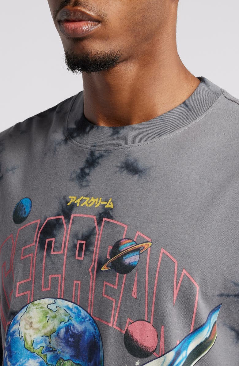 ICECREAM Eat Up Oversize Tie Dye Cotton Graphic T-Shirt, Alternate, color, Castle Rock