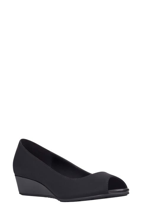 Peep Toe Wedge Pump (Women)