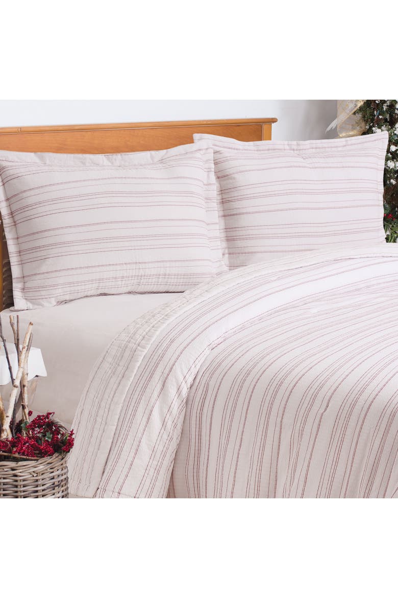 Dotted Seersucker Cotton Quilt Set  - Reversible and Machine Washable, Alternate, color, White