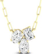 Everlee Multi Shape Cluster Lab Diamond Necklace in 14K