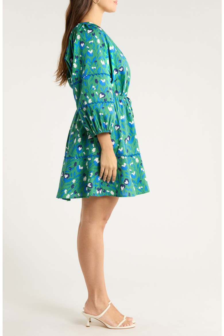 Laury Floral Print Minidress, Alternate, color, KELLY-MULTI