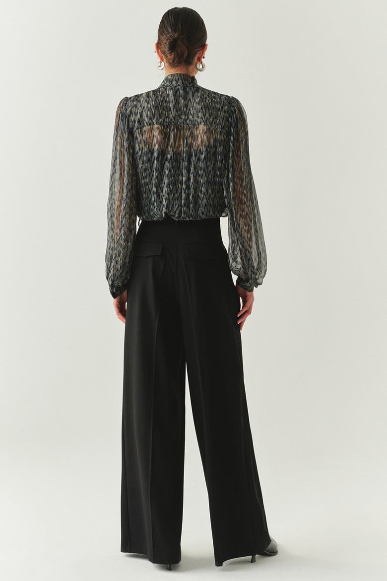 Nala Wide Leg Pocketed Pants, Alternate, color, BLACK