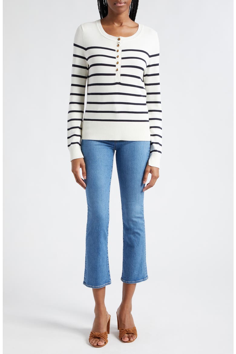 Carly High Waist Crop Kick Flare Jeans, Alternate, color, BRIGHT LAKESHORE