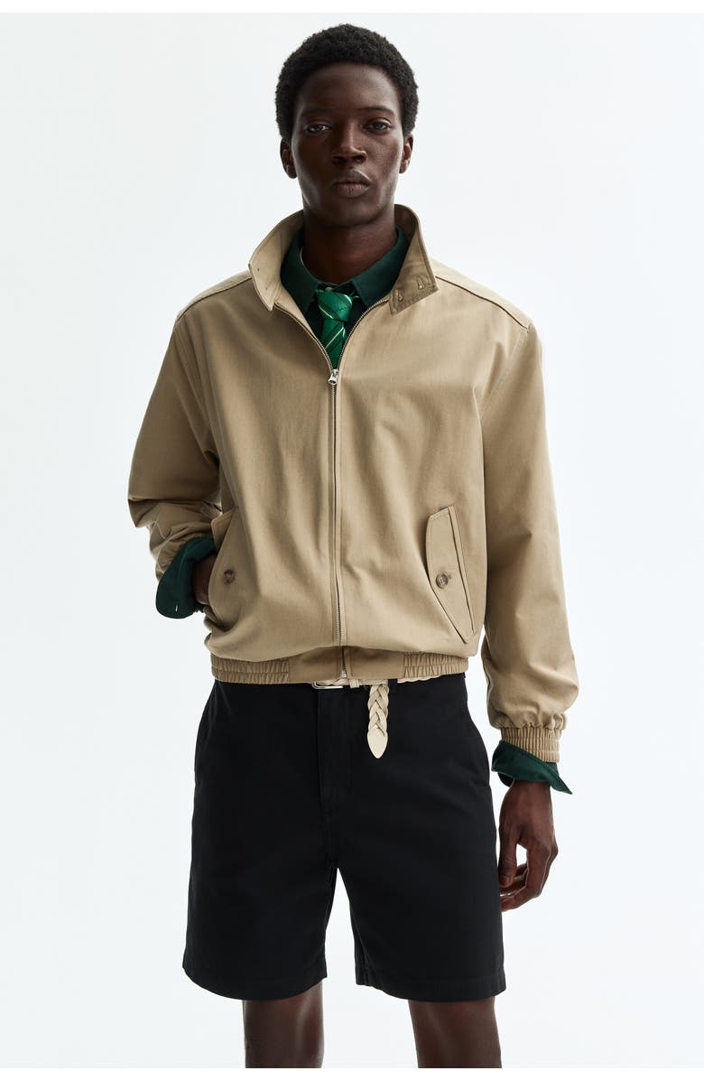 H&M Relaxed Fit Chino Shorts, Alternate, color, Black