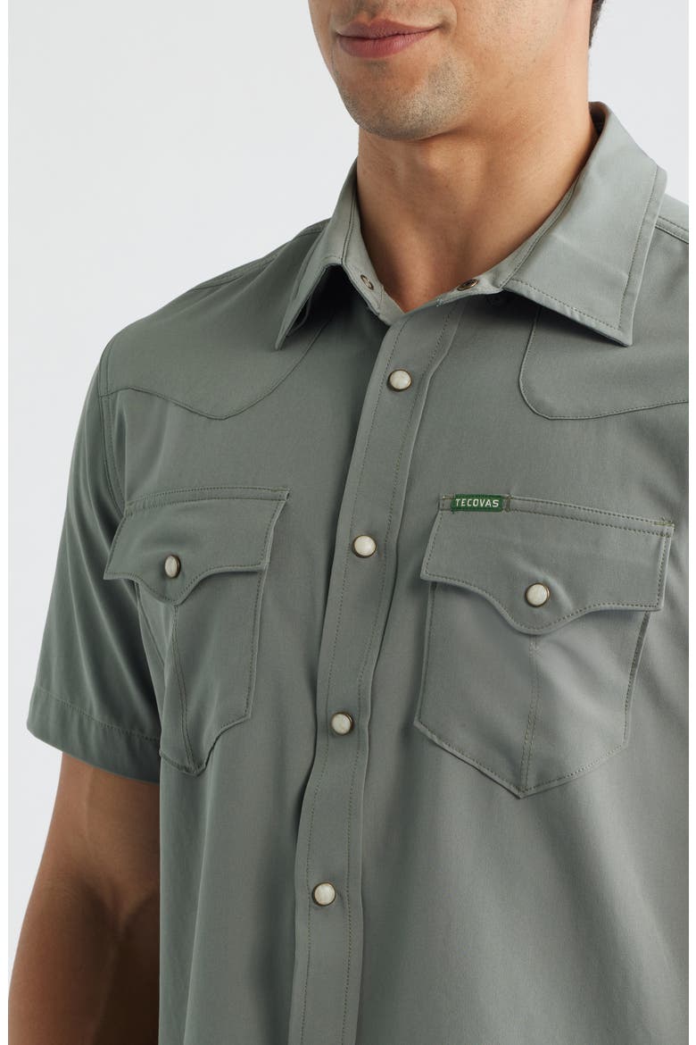 Performance Western Short Sleeve Button-Up Shirt, Alternate, color, CACTUS