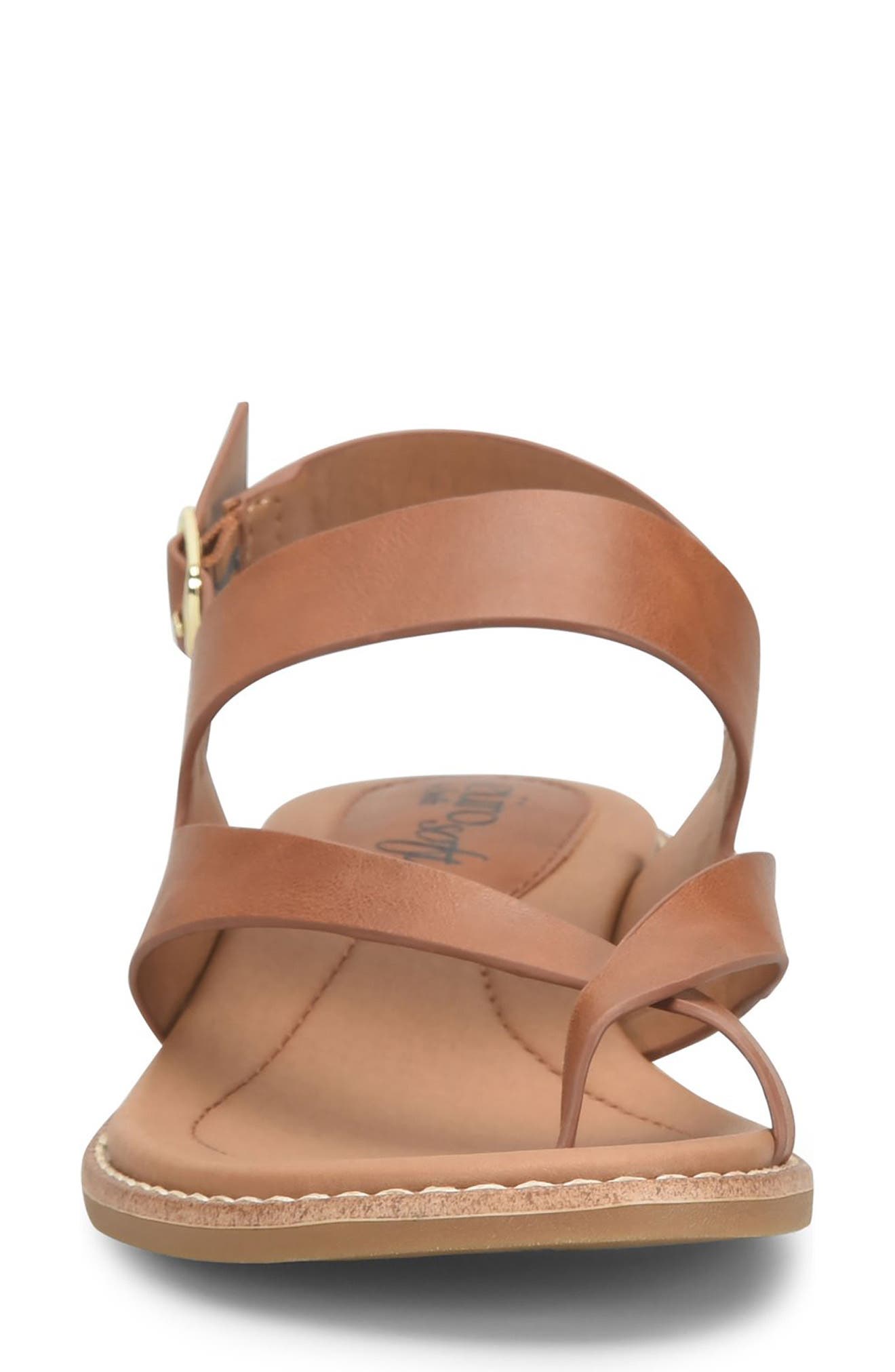 Nessie Toe Loop Slingback Sandal, Alternate, color, COGNAC