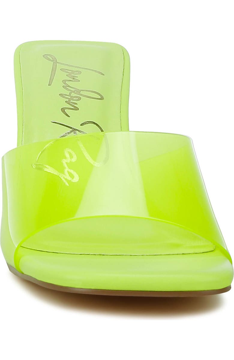 LONDON RAG Clear Flirt Slide Sandal, Alternate, color, Lime