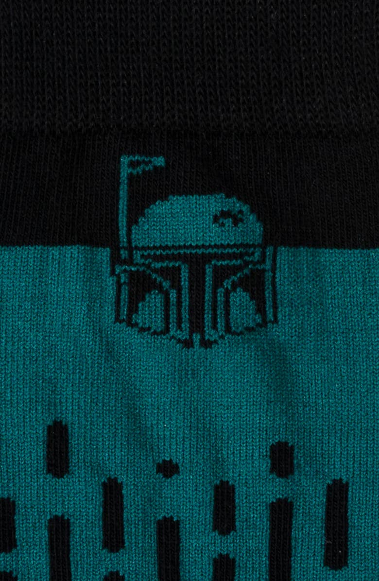 Cufflinks, Inc. Boba Fett Crew Socks & Lapel Pin Set, Alternate, color, Green Multi