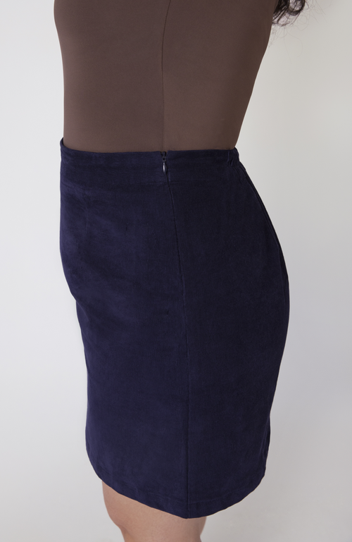 Aam The Label The Cord Mini Skirt In Blue