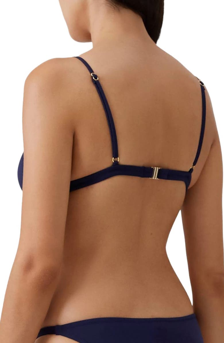 Melissa Odabash Mexico Chain Strap Bikini Top, Alternate, color, Navy