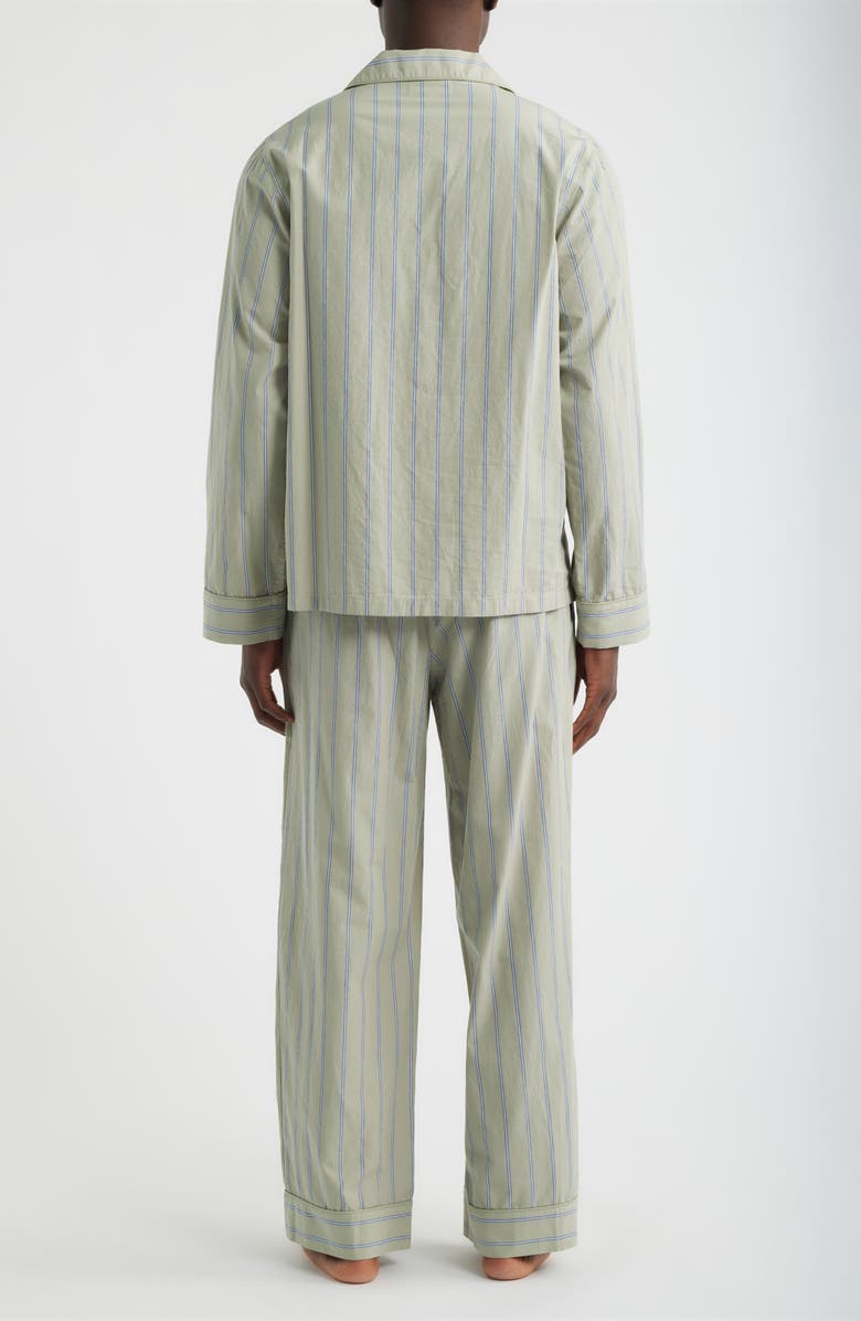 Nordstrom Stripe Woven Cotton Poplin Pajamas, Alternate, color, Green Seagrass Hip Stripe