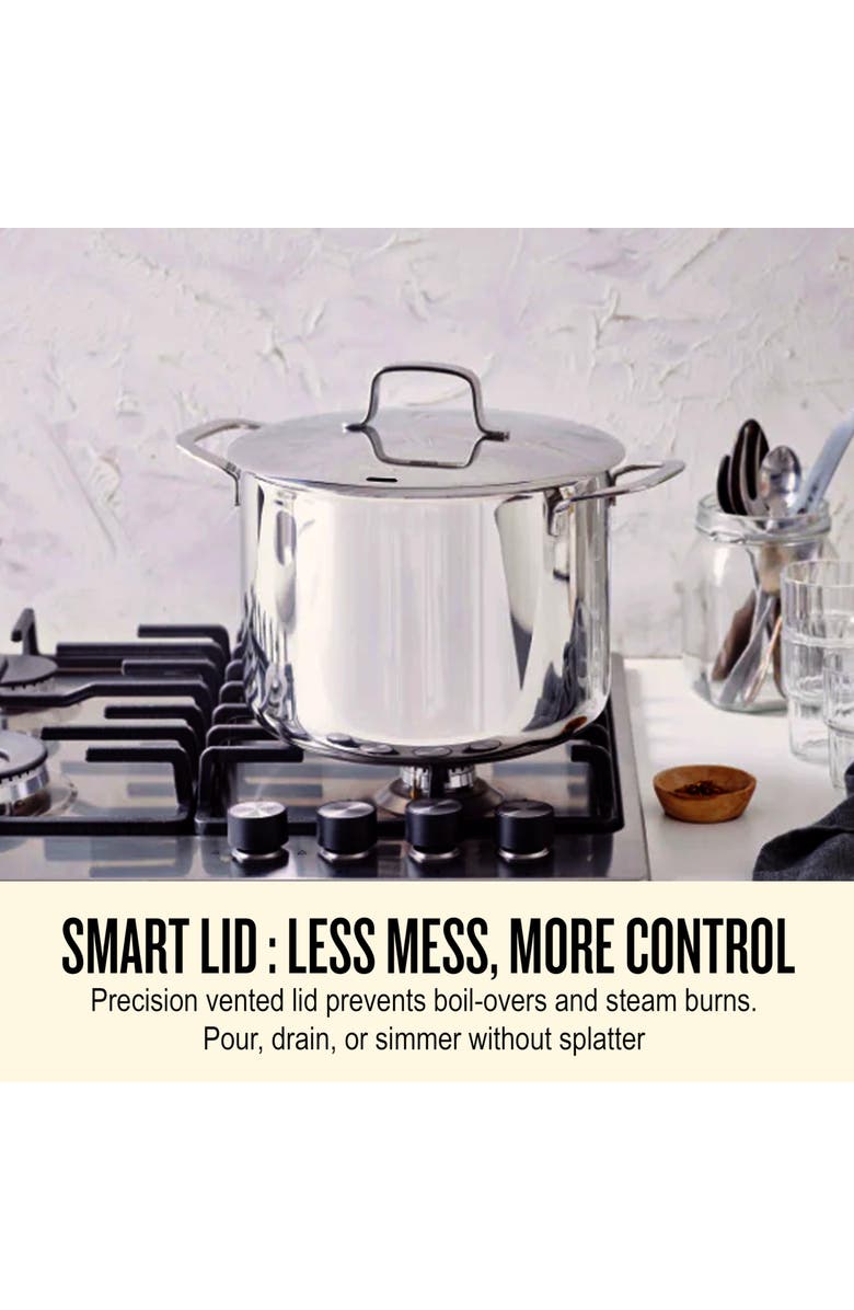 Alva Maestro stainless steel stockpot, Alternate, color, Silver 8Qt