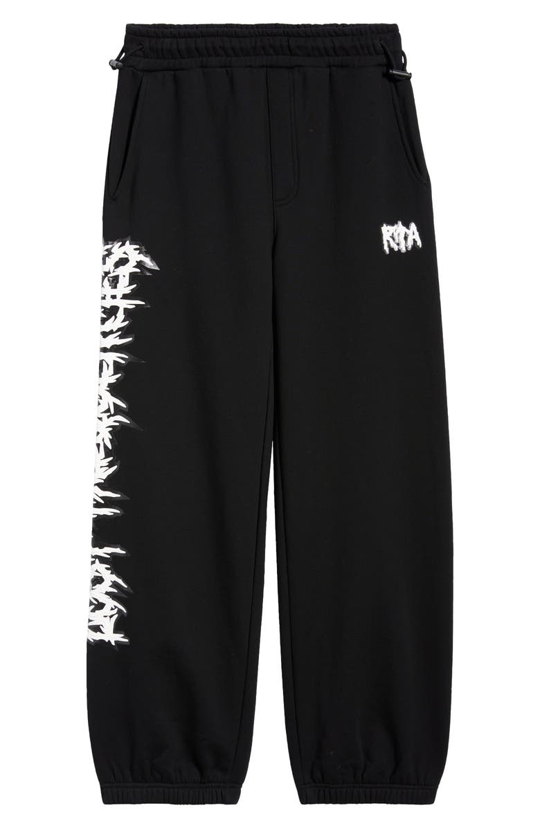 RtA Rafa Cyber Frequencies Oversize Sweatpants, Main, color, Black Cyber