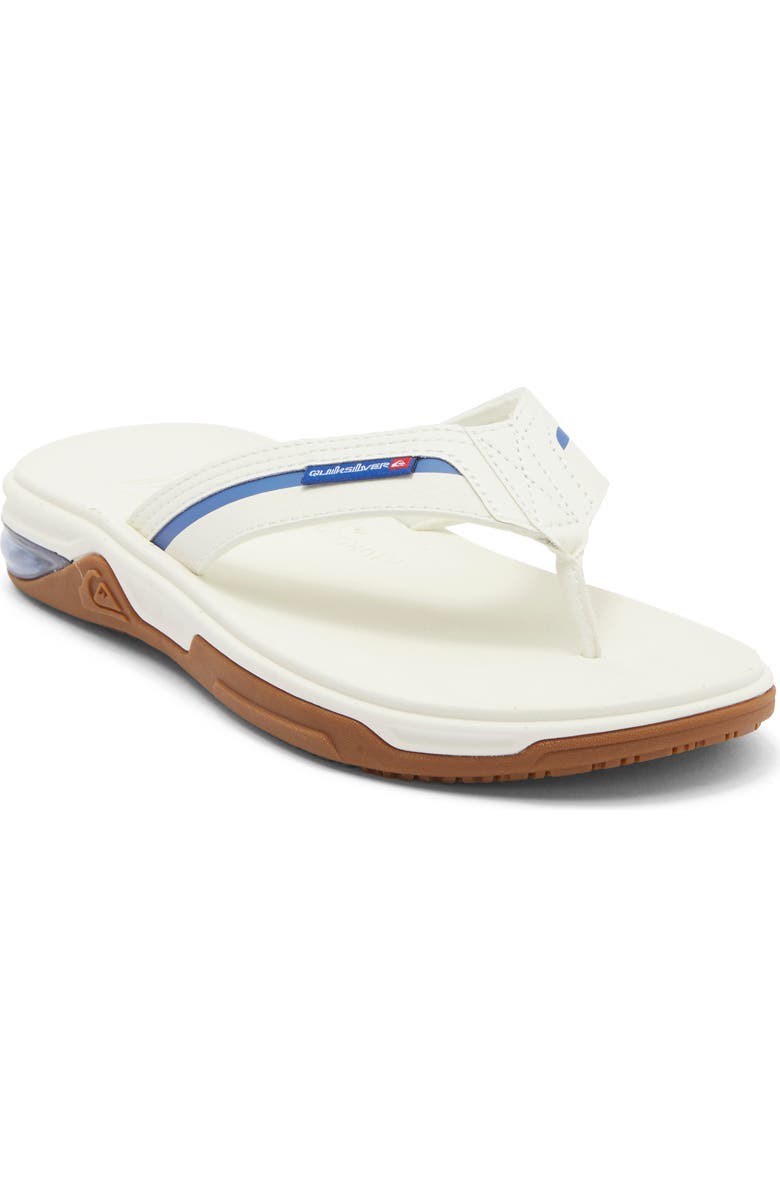 Quiksilver Dylan Deluxe Flip Flop, Main, color, Natural/ Med Blue