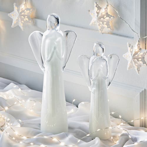 Tag Small Glass Angel Decor For Holiday And Christmas In Transparent