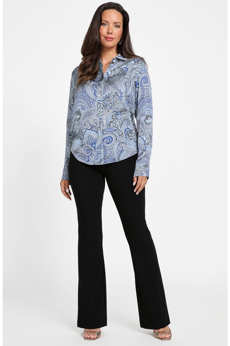 New Melissa Paisley Button-Up Shirt, Alternate, color, PAISLEY BLUE COMBO