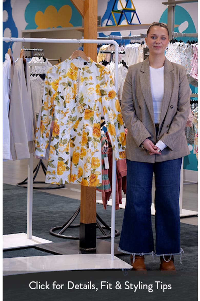 Vivienne Floral Long Sleeve Stretch Cotton Minidress video