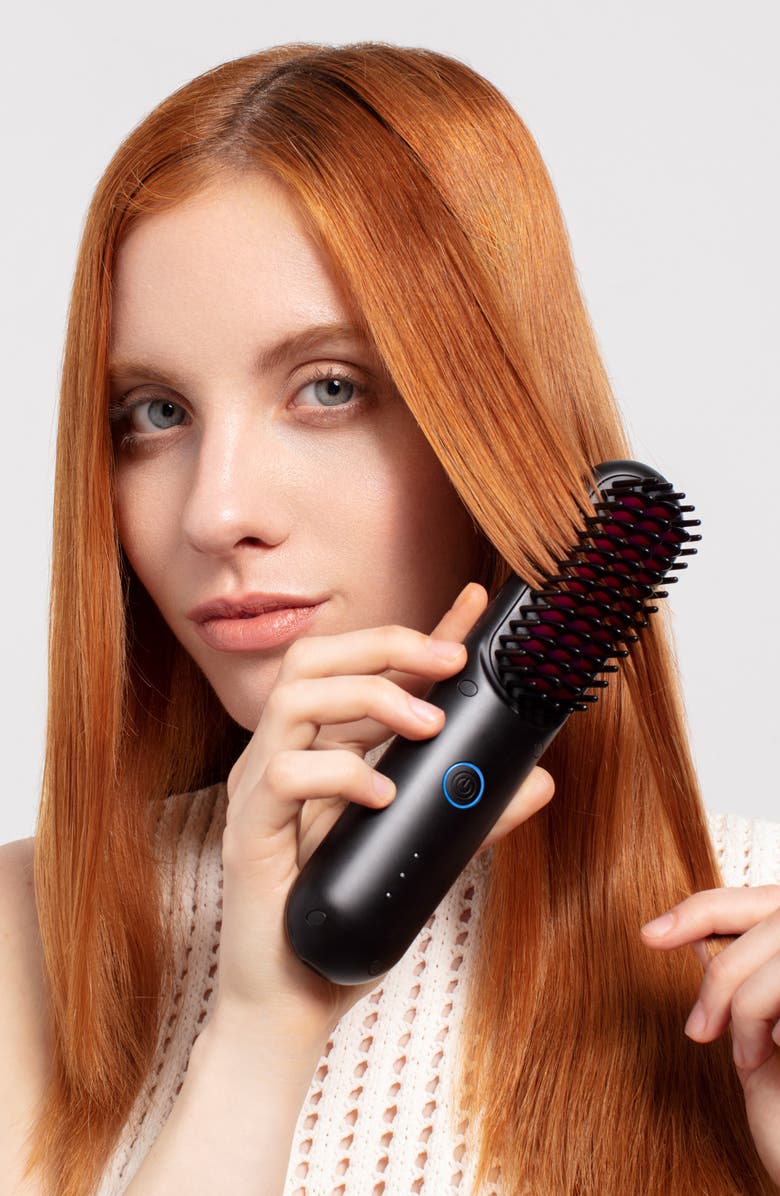 TYMO Porta Pro Portable Hair Straightening Brush, Alternate, color, Black