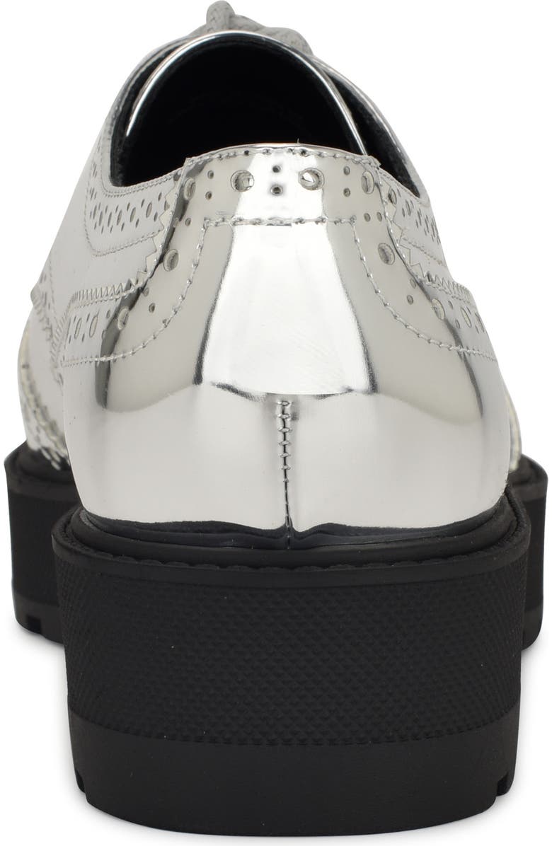 Nine West Resttin Wingtip Platform Derby, Alternate, color, Sil01