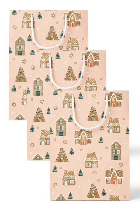 Gingerbread Village Gift Bag Set