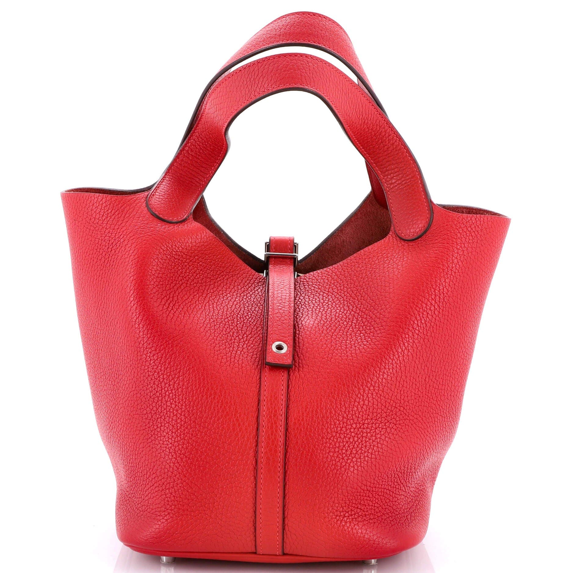 Picotin Lock Bag Clemence MM, Main, color, Red