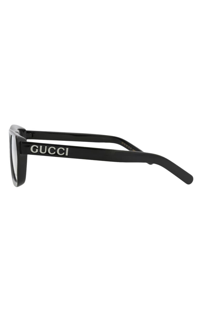 Gucci Optical Glasses, Alternate, color, Black Black Transparent
