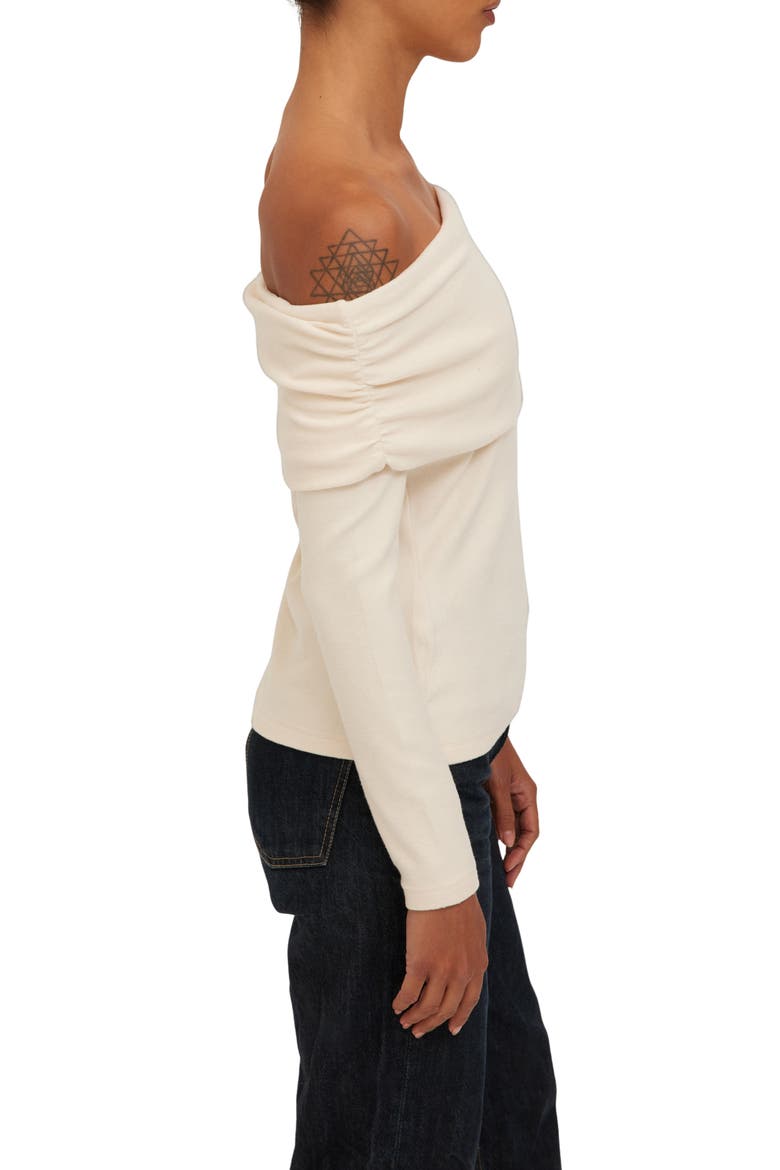 Studio City Foldover Off the Shoulder Top, Alternate, color, CREAM