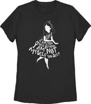 Alice in Wonderland Women's Alice in Wonderland I Am Not Myself Silhouette Graphic T-Shirt