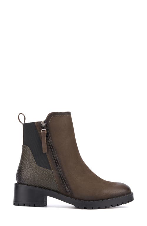 Vintage Foundry Alara Zip Boot In Olive
