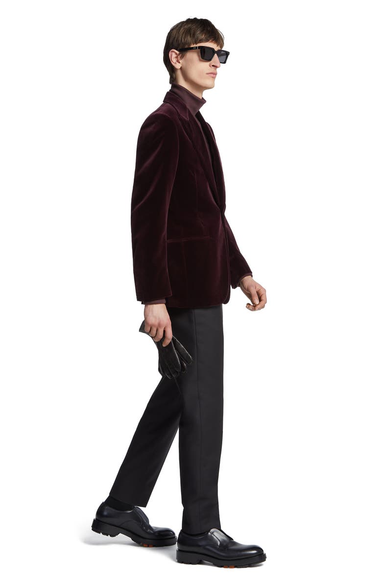ZEGNA Couture Peak Lapel Velveteen Dinner Jacket, Alternate, color, 
