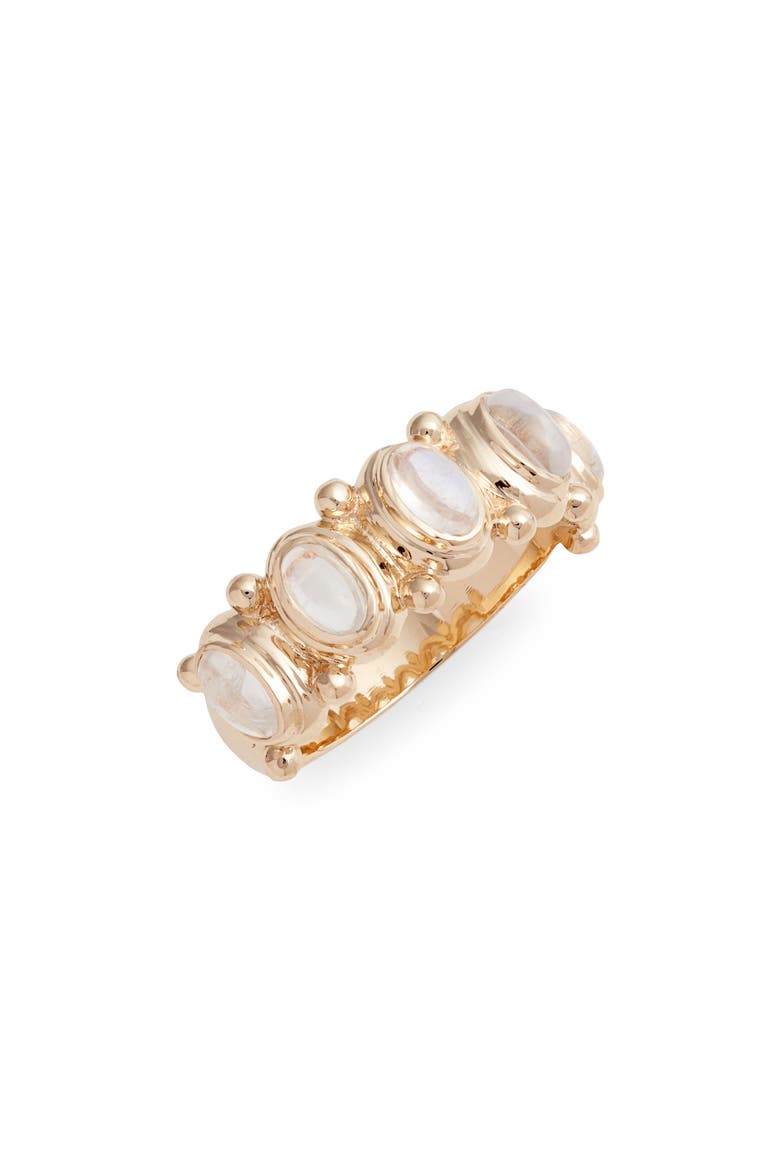Méditerrannée Oval Arch Eternity Ring, Main, color, MOONSTONE
