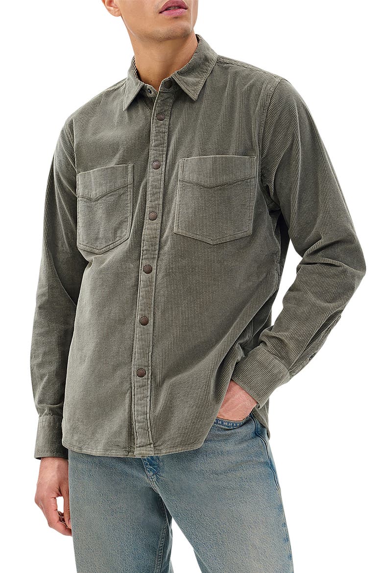 CPO Corduroy Overshirt, Main, color, DARK GREEN