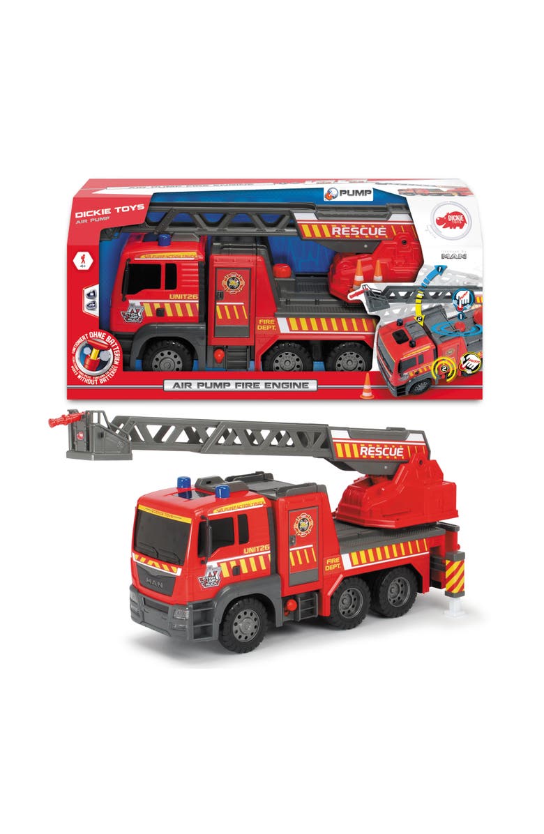 Dickie Toys HK Ltd Air Pump Fire Engine Vehicle, Alternate, color, Multicolored