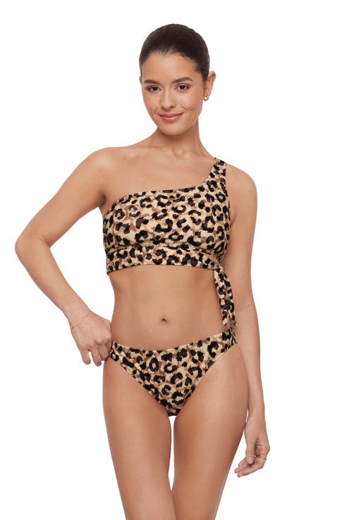 Tie Side One Shoulder Bikini Set